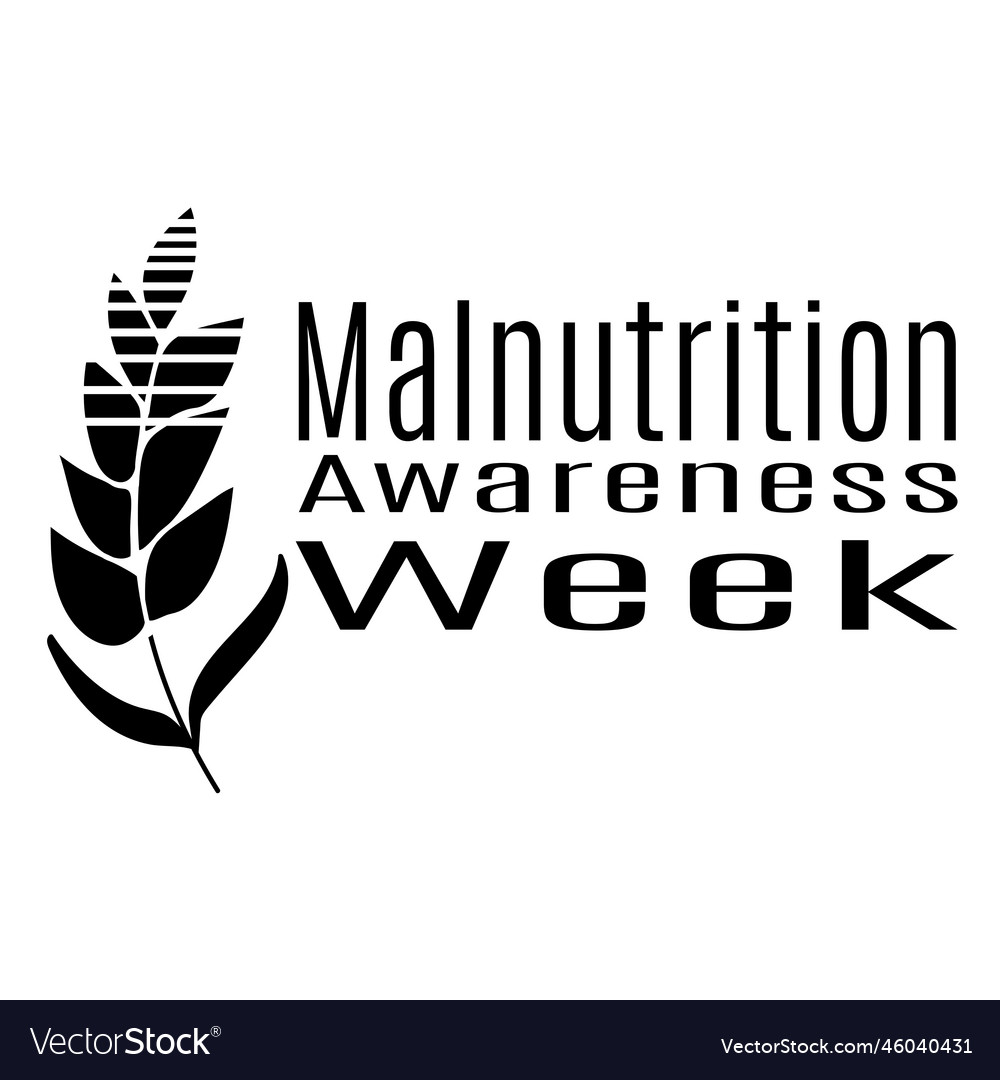 Malnutrition awareness week idea for poster Vector Image