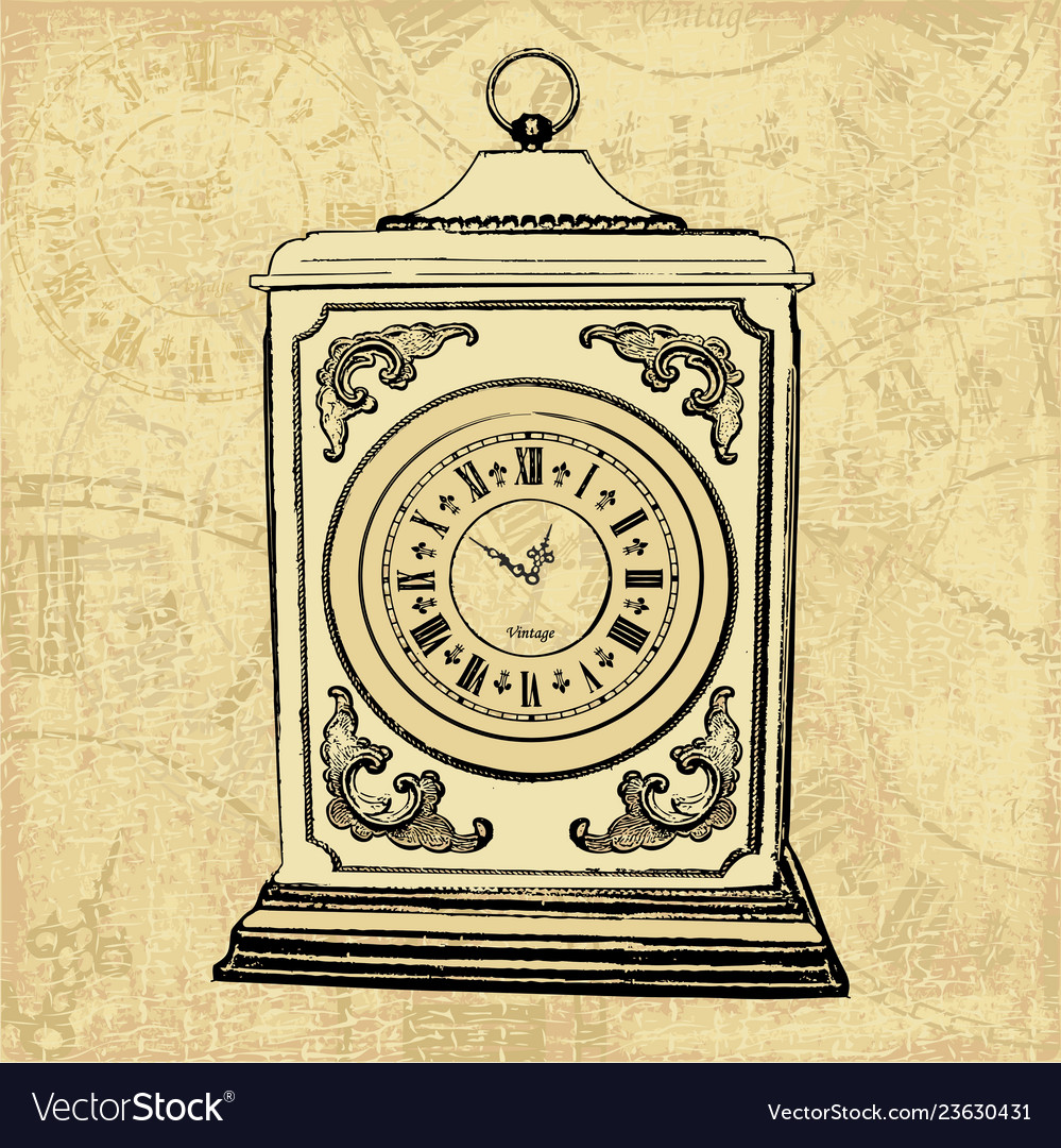 Pattern abstract decorative clock Royalty Free Vector Image