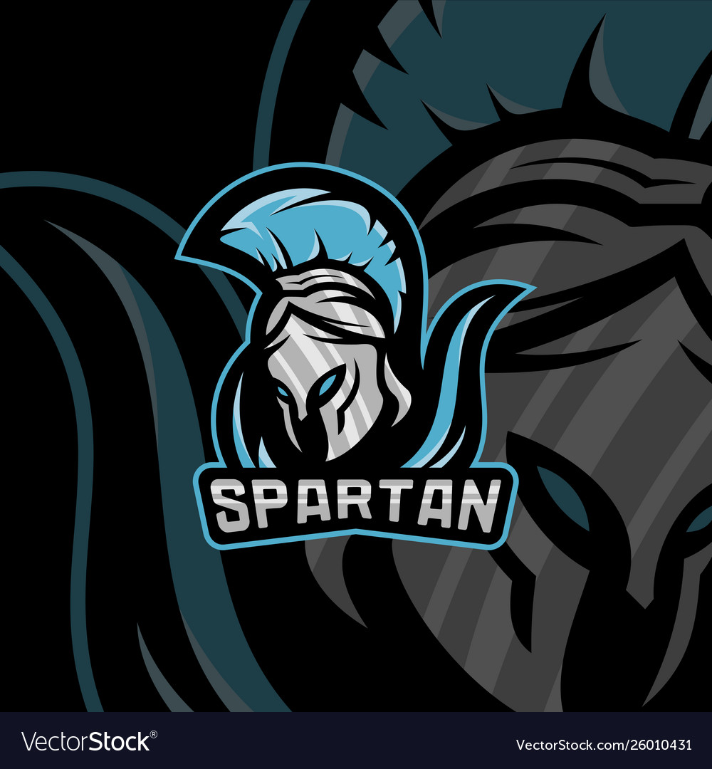 Spartan logo template modern esport team Vector Image