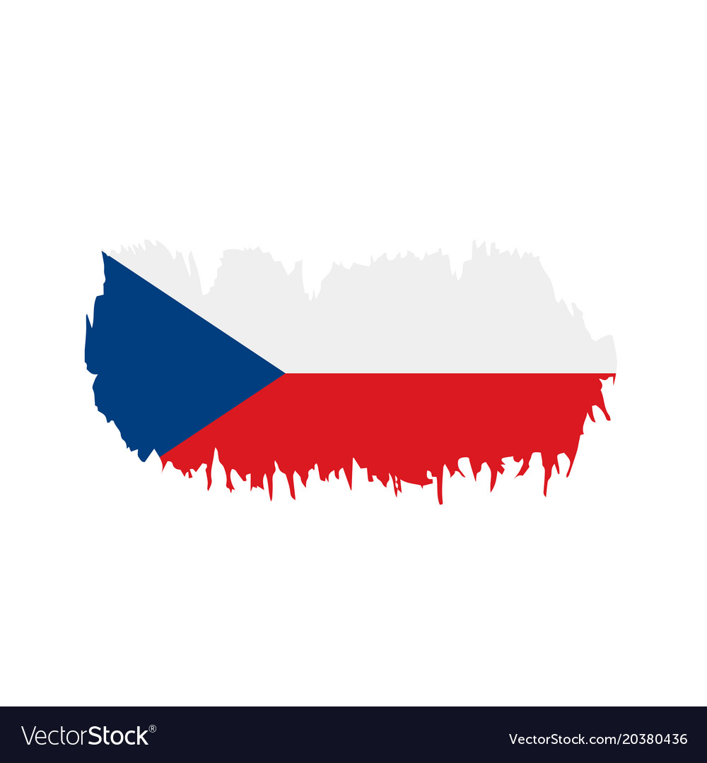 Czechia flag Royalty Free Vector Image - VectorStock