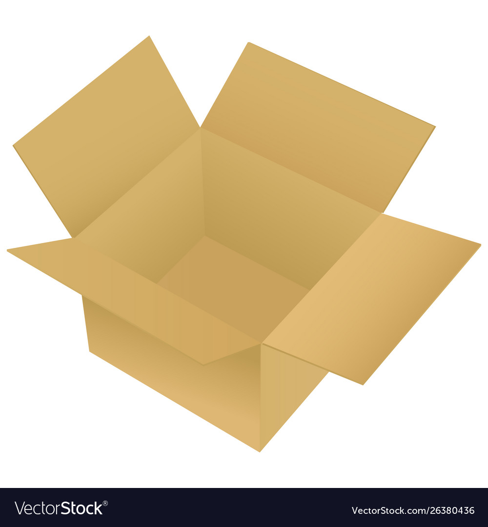 Paper box open cardboard package Royalty Free Vector Image