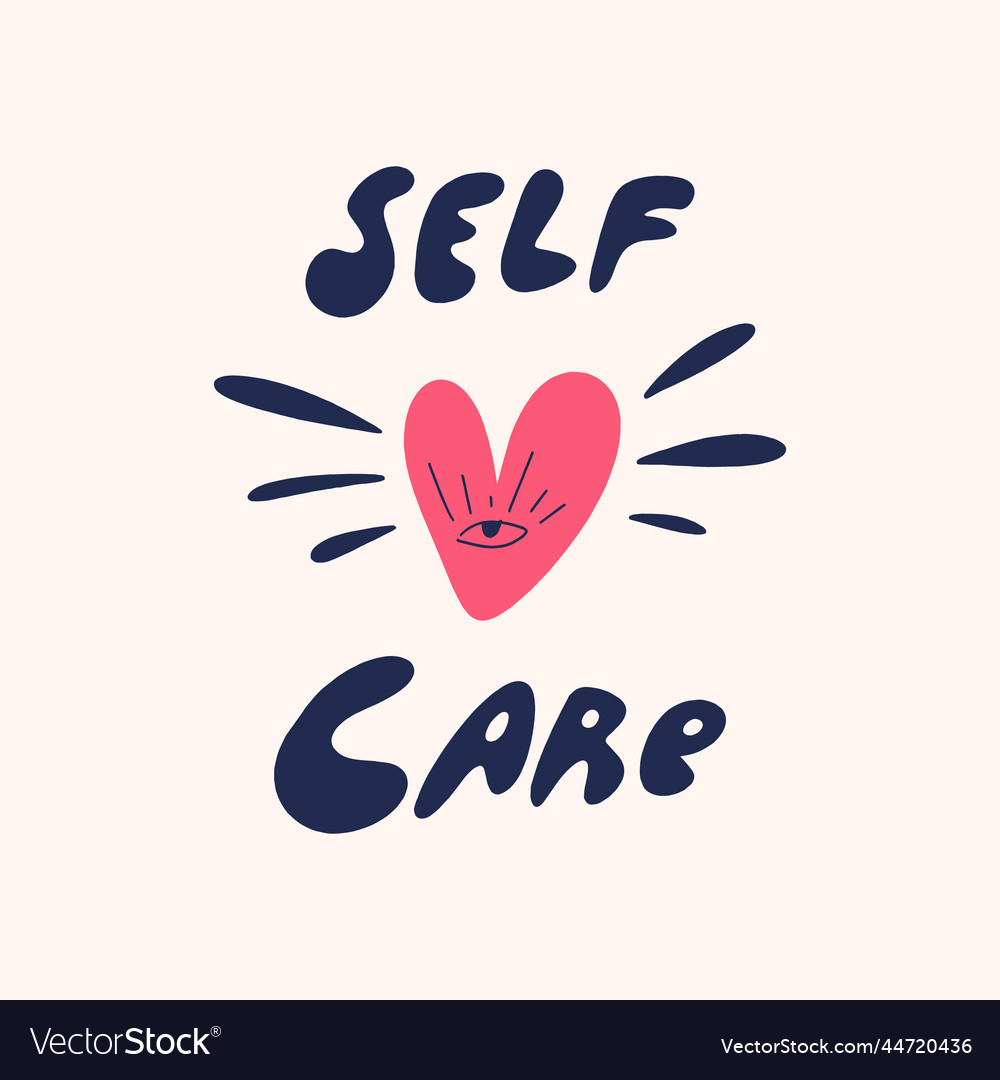 Self-care motivational encouraging girly self Vector Image