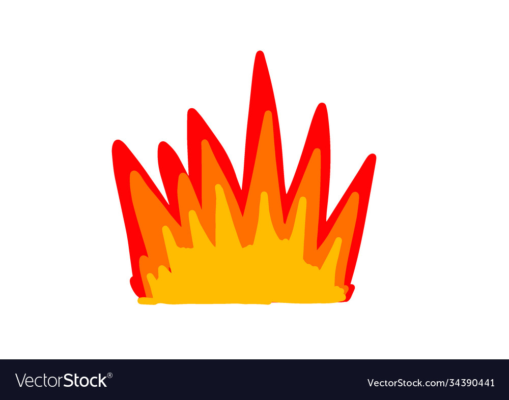 Flame burning and fire symbols Royalty Free Vector Image