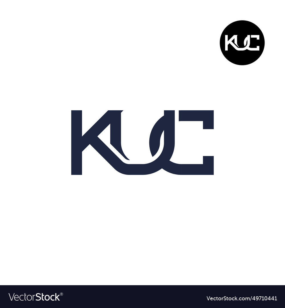 Letter kuc monogram logo design Royalty Free Vector Image