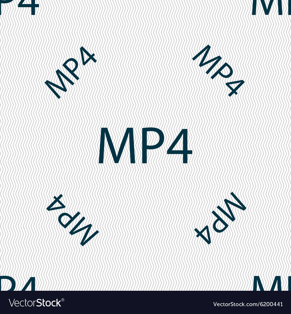 Mpeg4 video format sign icon symbol seamless Vector Image