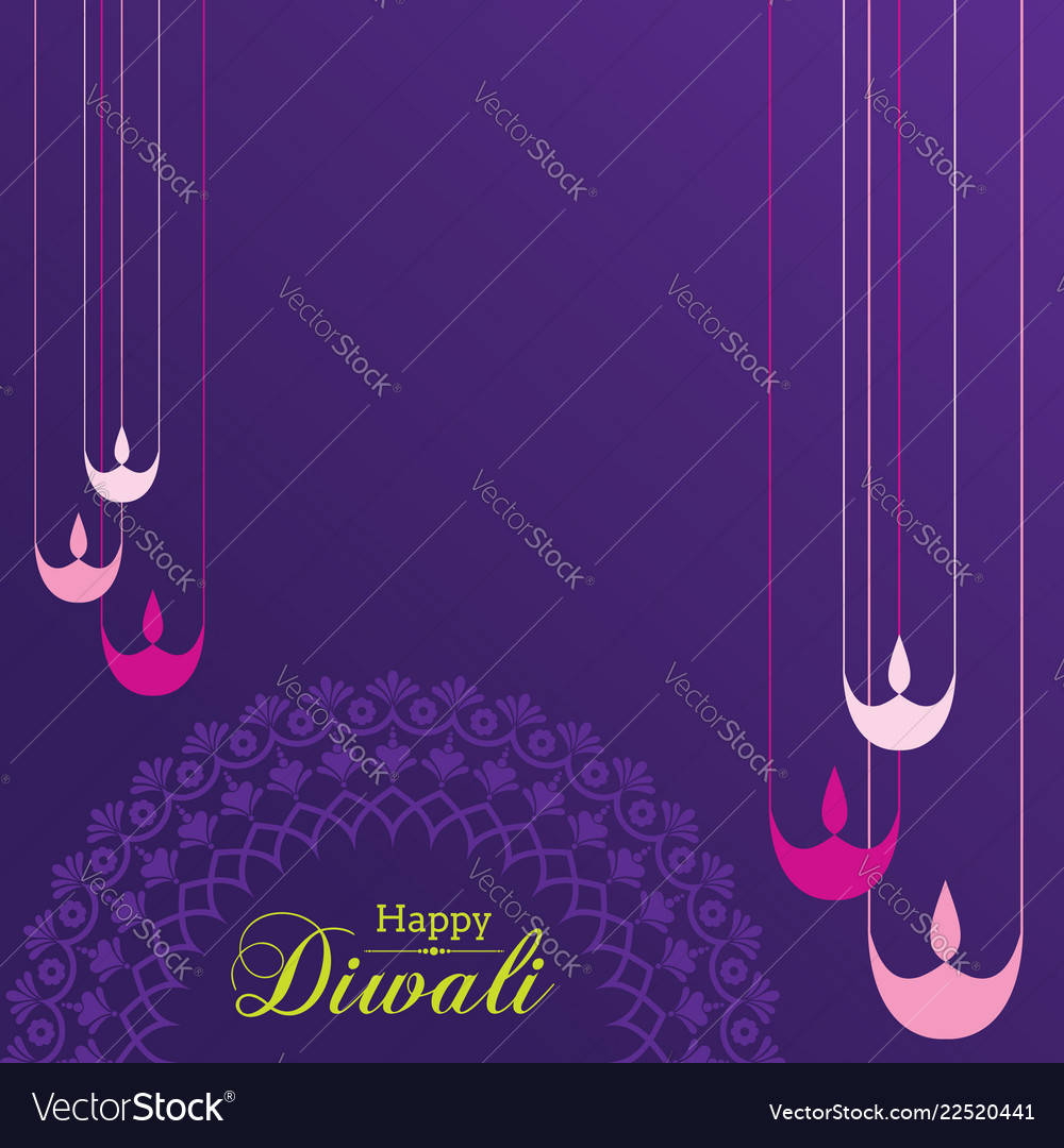 Poster for happy diwali with beautiful design Vector Image