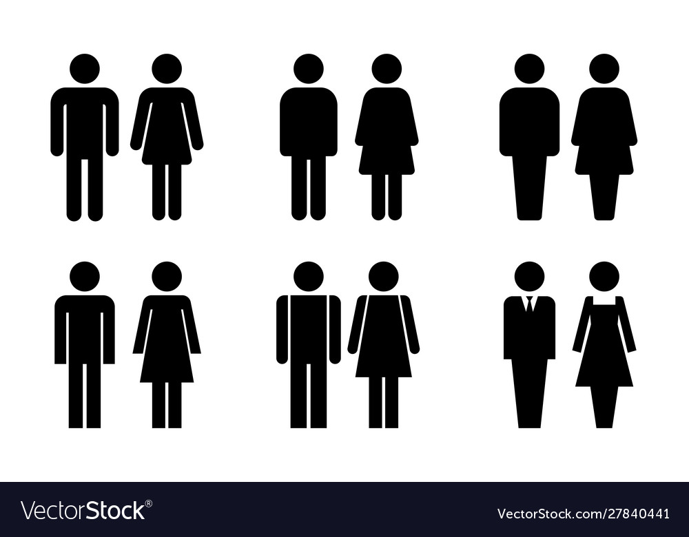 Restroom door pictograms vector image Restroom door pictograms