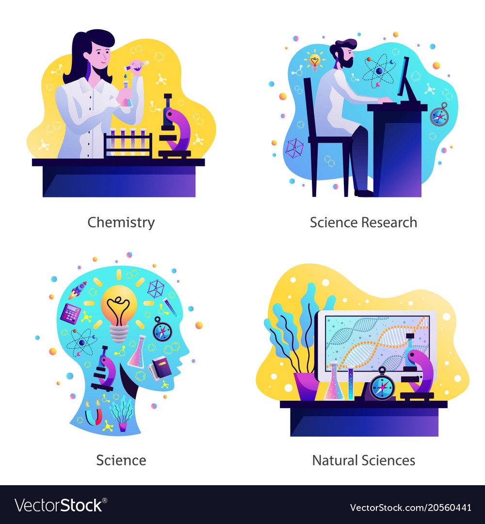 Science concept design Royalty Free Vector Image
