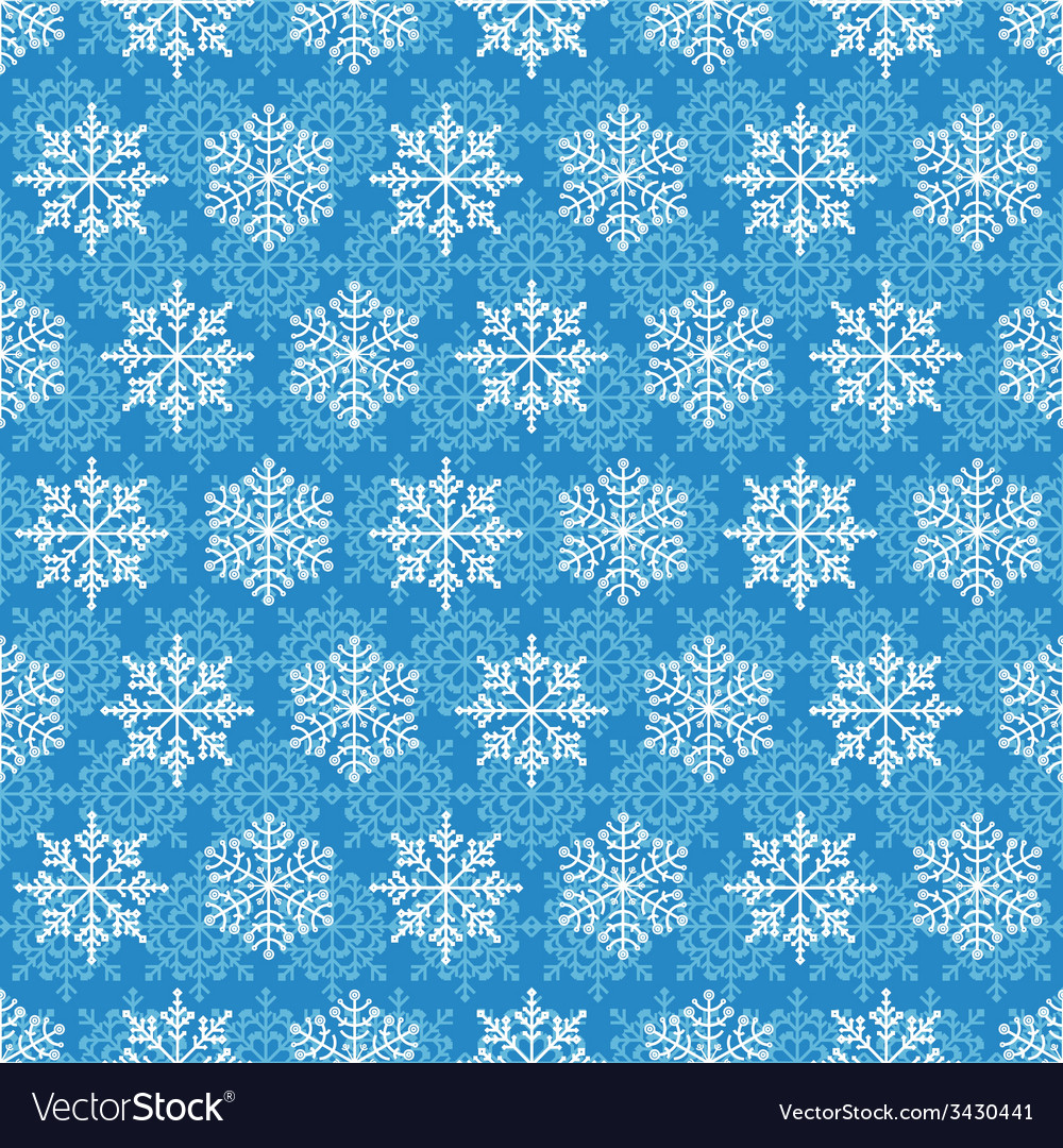 Snowflake seamless pattern Royalty Free Vector Image