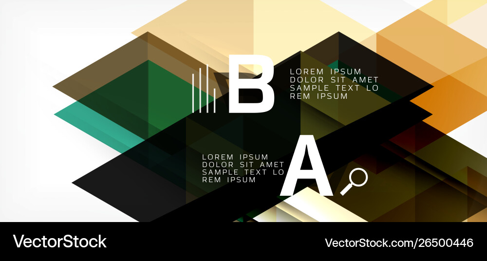 Text Backdrop Triangle Abstract triangle pattern colorful backdrop Vector Image
