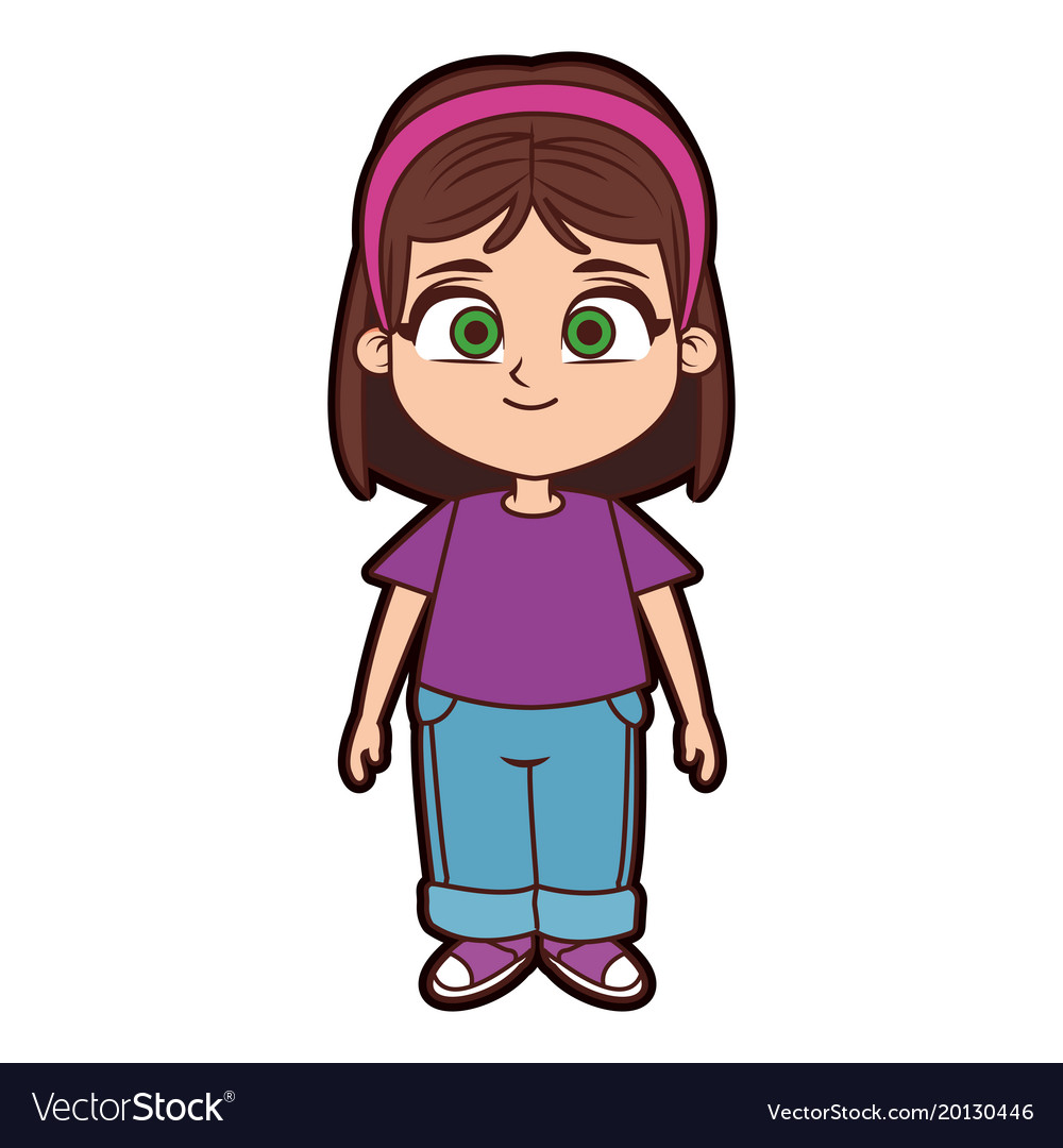 Beautiful girl cartoon Royalty Free Vector Image