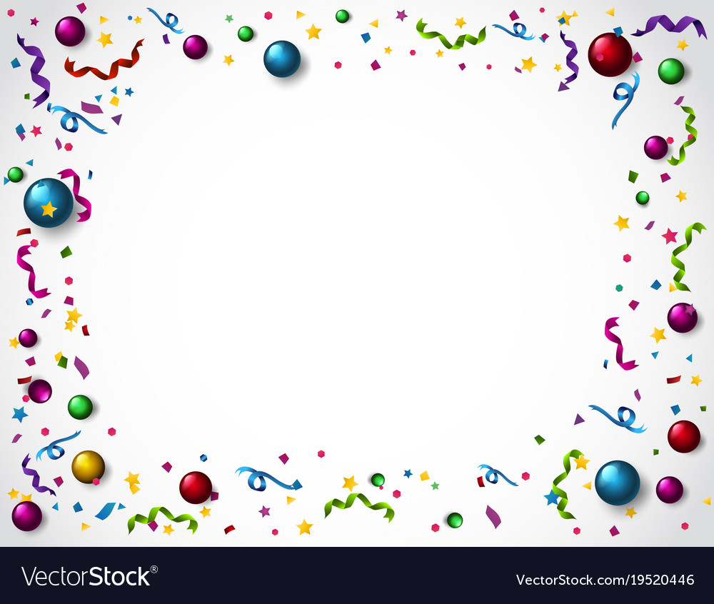 Border template with colorful ornaments Royalty Free Vector