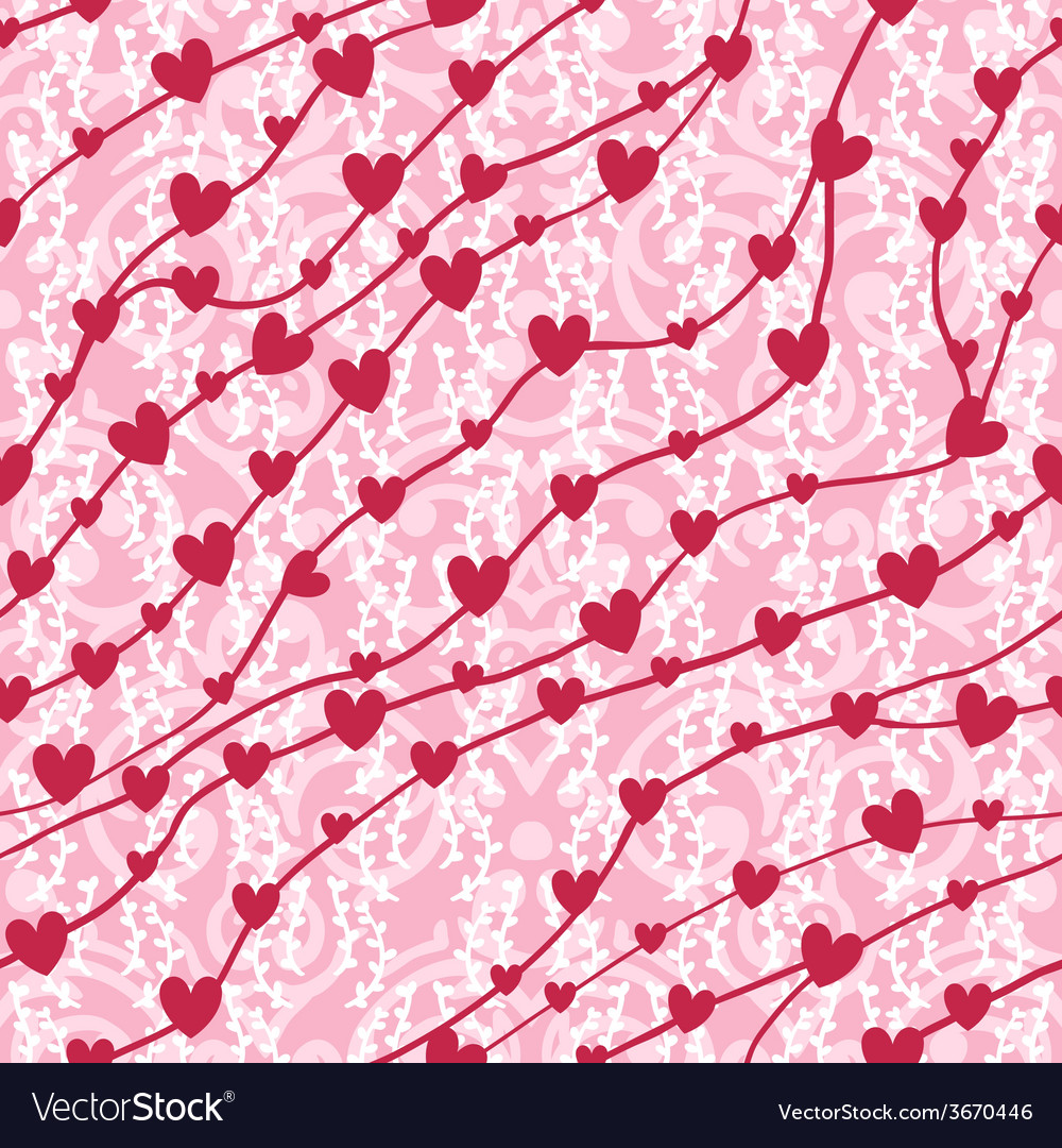 Cute pink seamless Valentines Day pattern with Vector Image