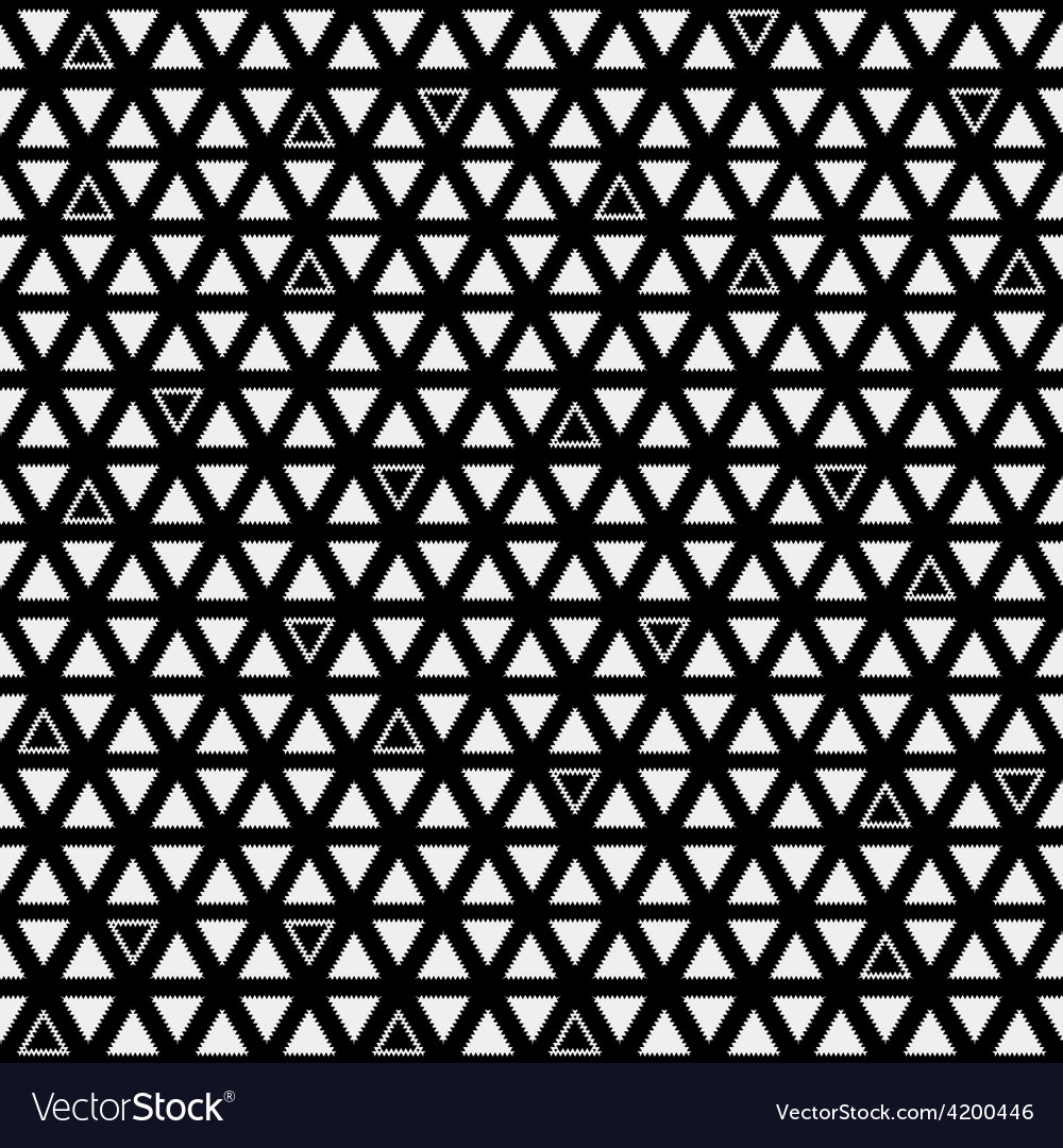 Pattern monochrome background simple triangle Vector Image