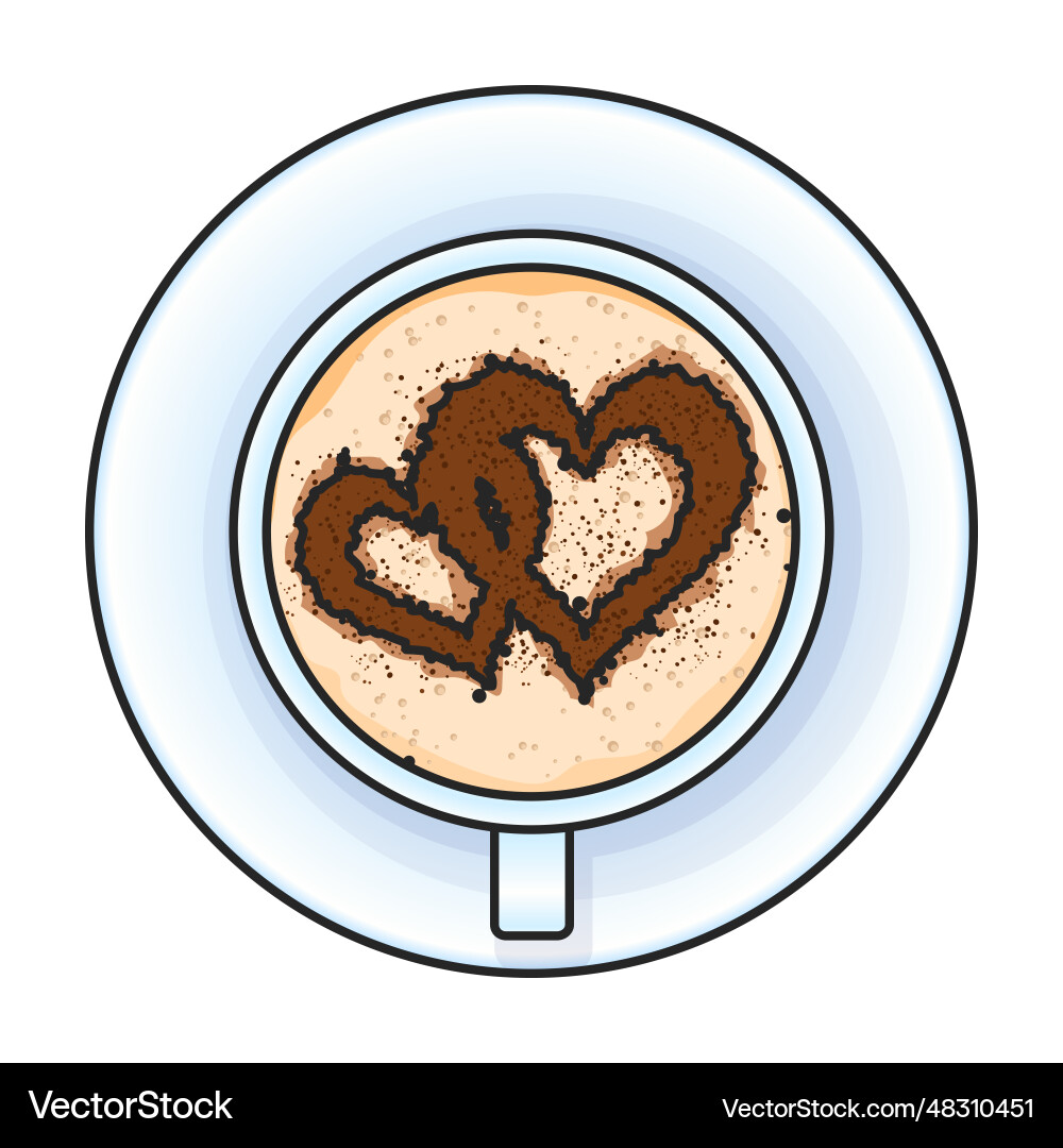 Coffee iconcolor icon isolated on white Royalty Free Vector