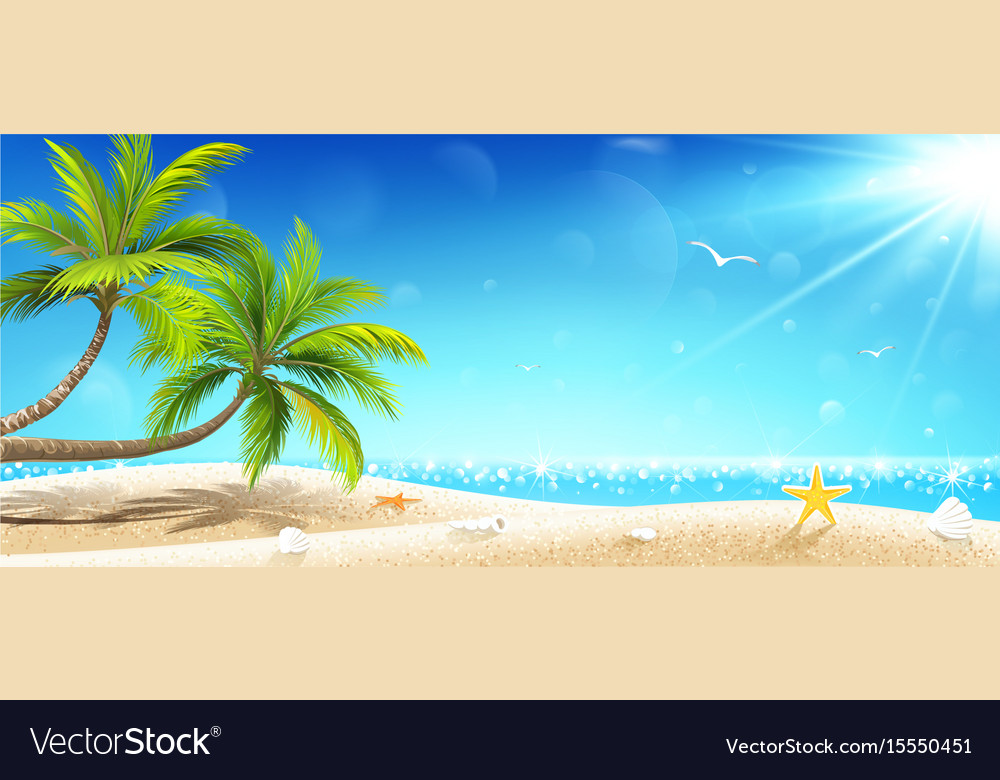 Tropical island Royalty Free Vector Image - VectorStock