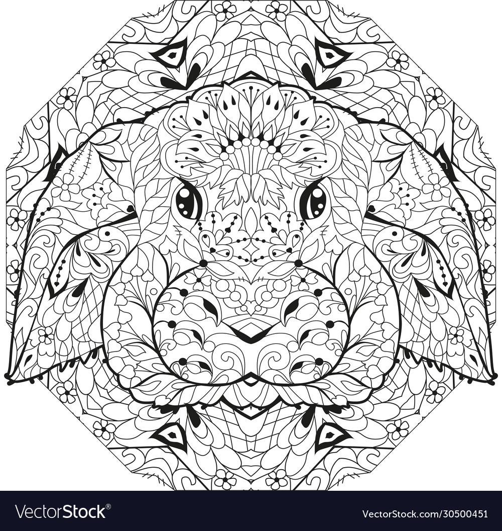 Animals Mandala Rabbit Vector Images 43