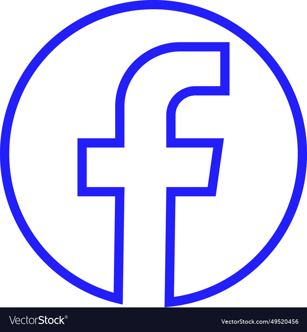 Facebook logo set isolated on white background Vector Image