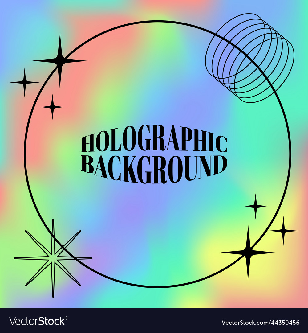 Holographic background design Royalty Free Vector Image