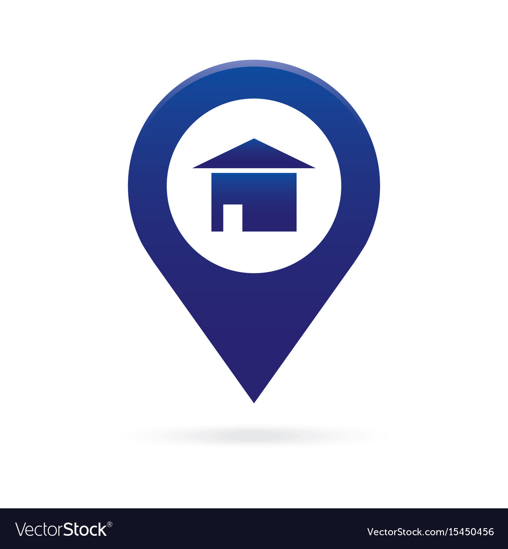 Home house map pointer icon marker gps location Vector Image