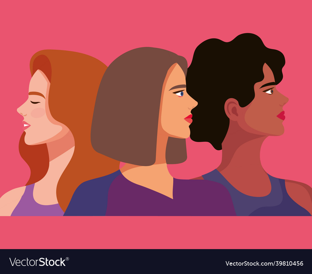 Three Beautiful Women Characters Royalty Free Vector Image Three Beautiful Women Characters Royalty Free Vector Image