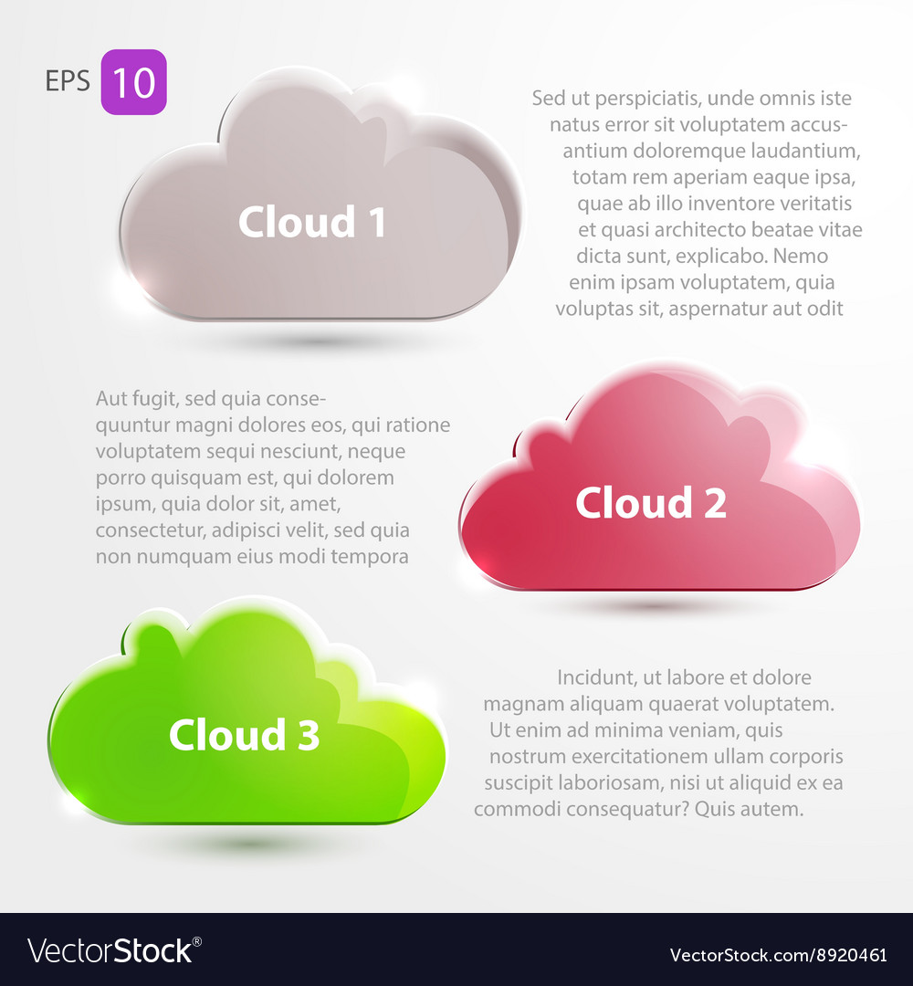 Cloud icons internet telecommunications Royalty Free Vector