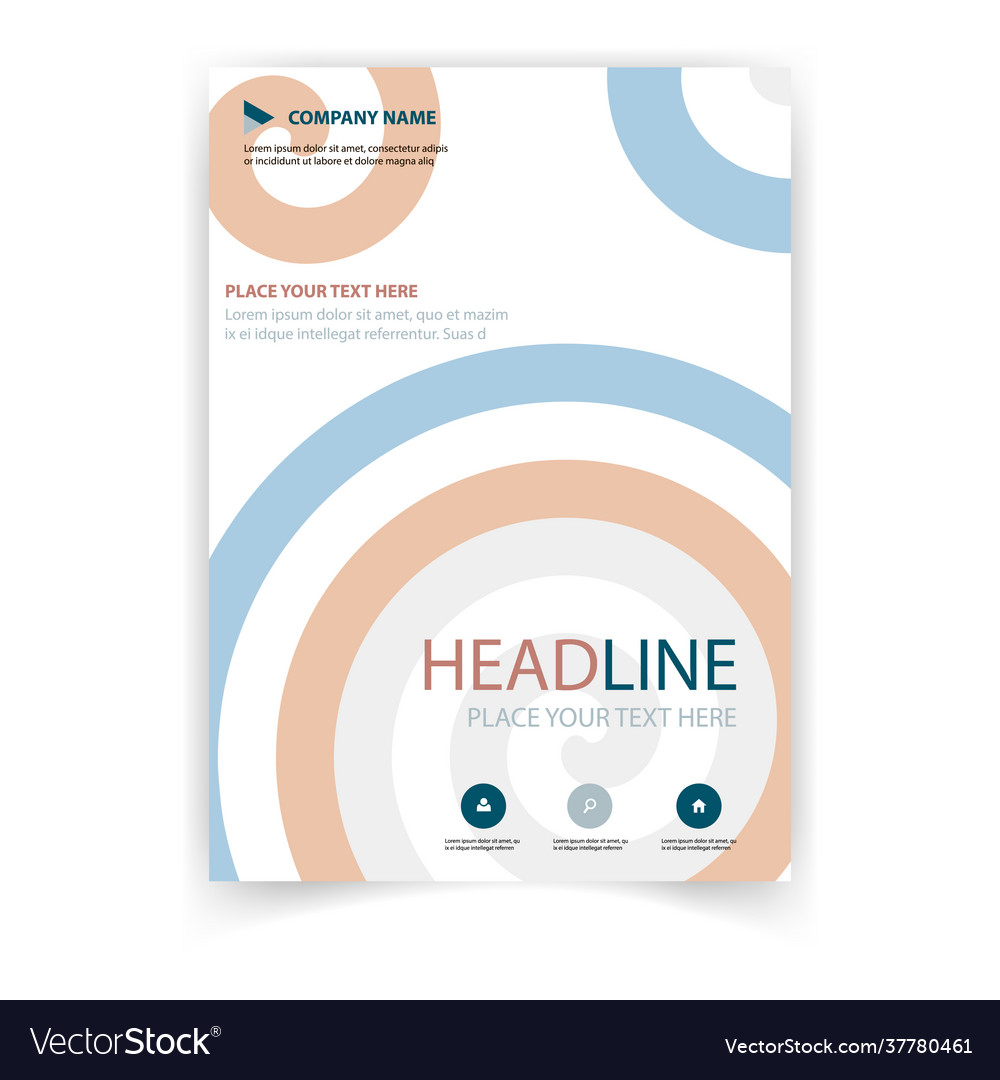Document cover template with stylish geometric Vector Image