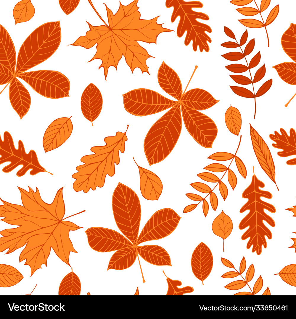Pattern with leaves Royalty Free Vector Image - VectorStock