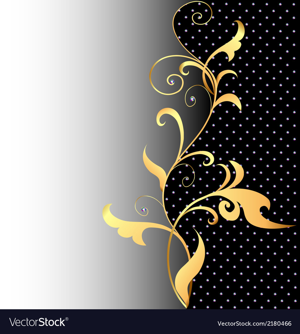 Background with ornaments of gold Royalty Free Vector Image