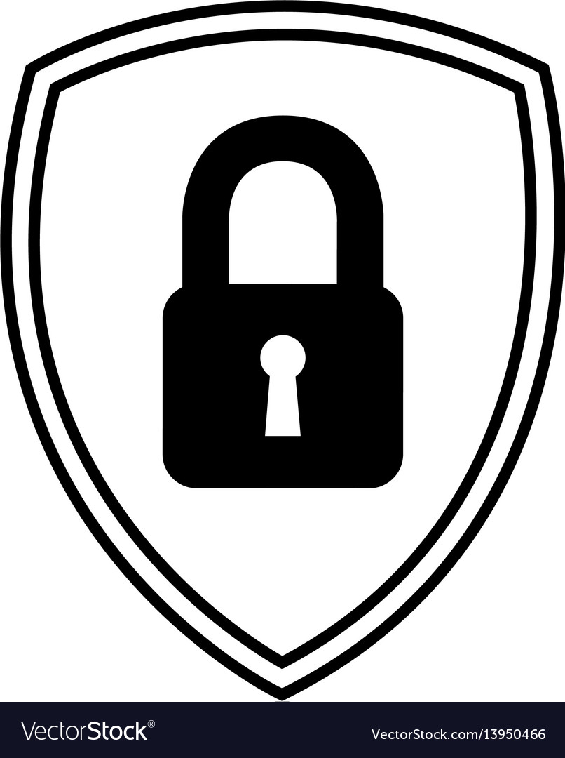 Safe padlock isolated icon Royalty Free Vector Image