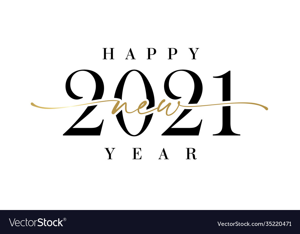 2021 new year calligraphy Royalty Free Vector Image