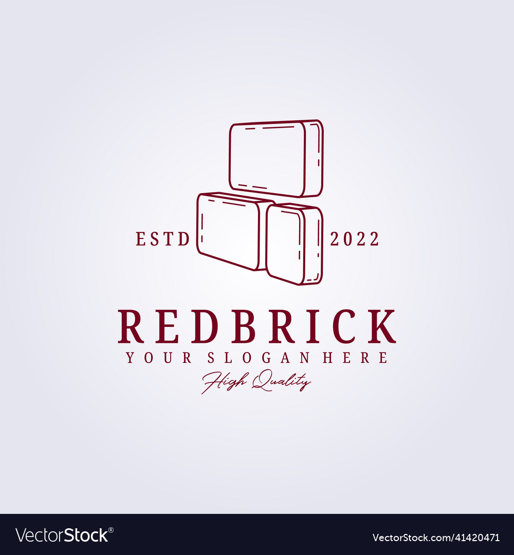 3d line art bricks bricklayer logo