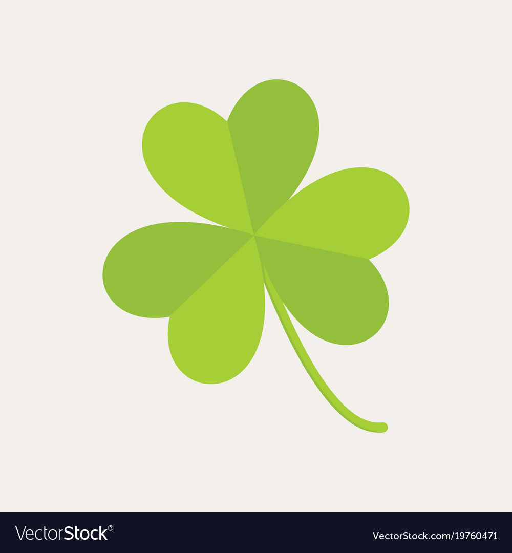 Cute Three Leaf Clover Graphic Royalty Free Vector Image