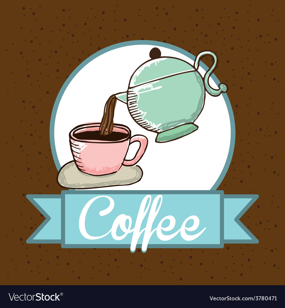 Delicious coffee Royalty Free Vector Image - VectorStock