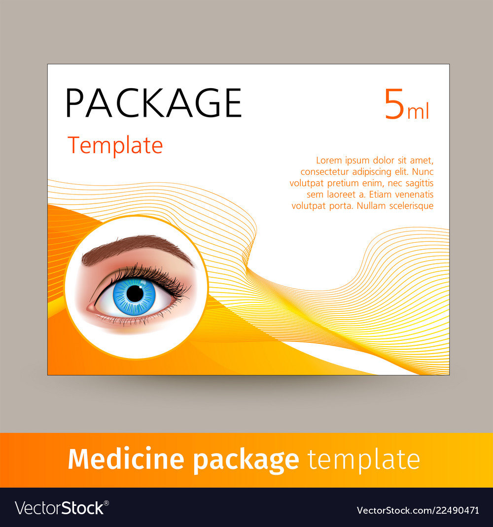 medicine package template with realistic template medicine
