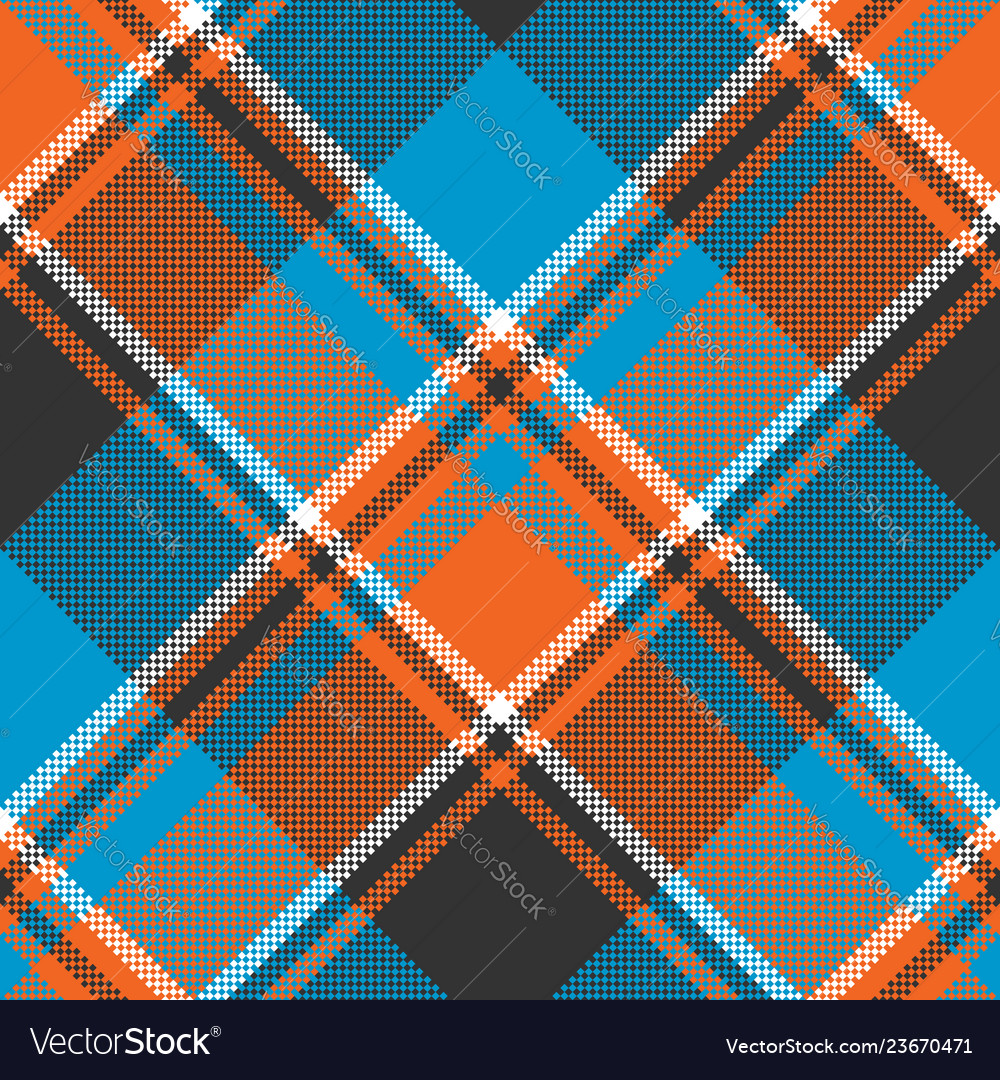 Orange blue fabric texture seamless pattern Vector Image