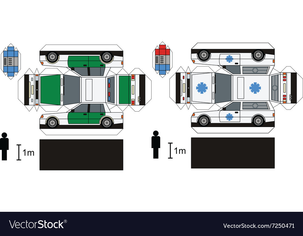 papercraft police car