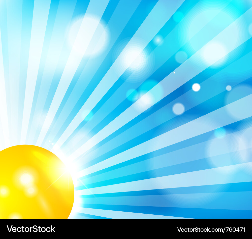 Sun and sky background Royalty Free Vector Image