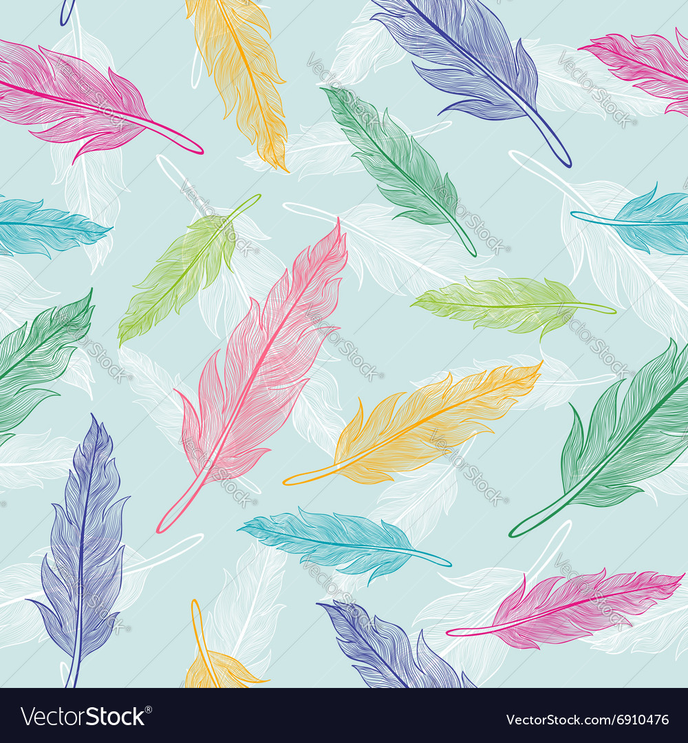 Feather pattern white new Royalty Free Vector Image