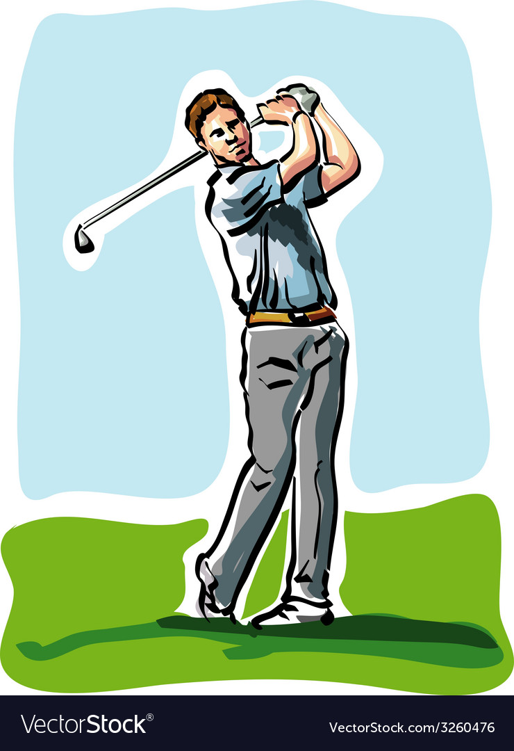 Golf player Royalty Free Vector Image - VectorStock