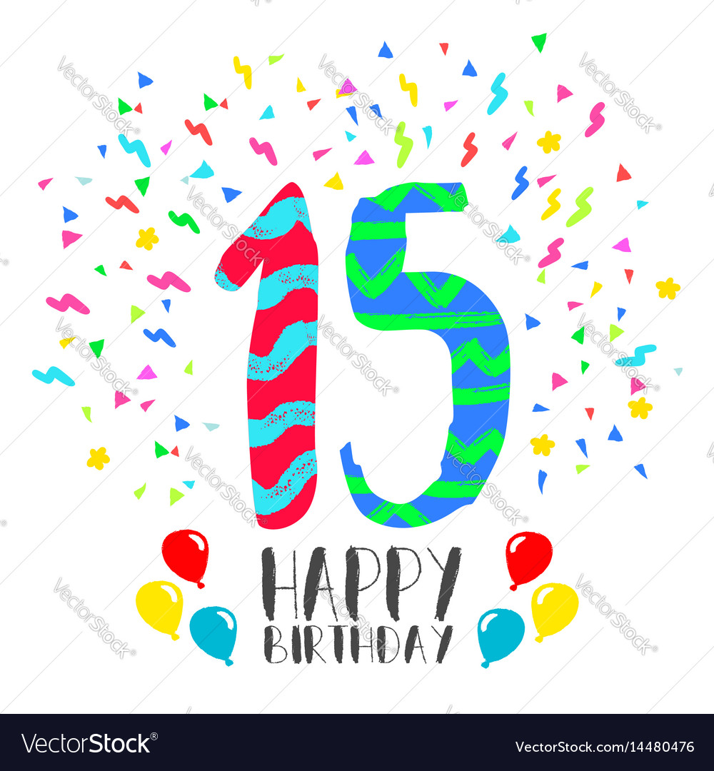 Hy Birthday For 15 Year Party Invitation Card Hy Birthday For 15 Year Party Invitation Card