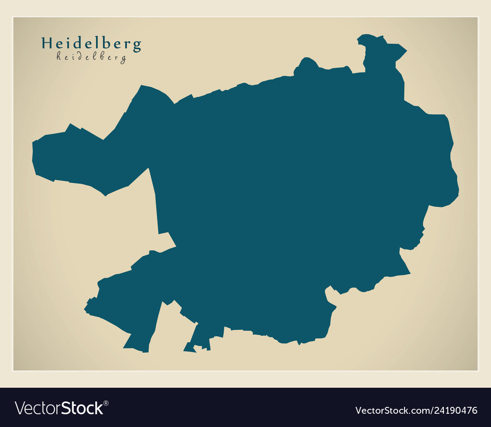 Modern city map - heidelberg city of germany de Vector Image