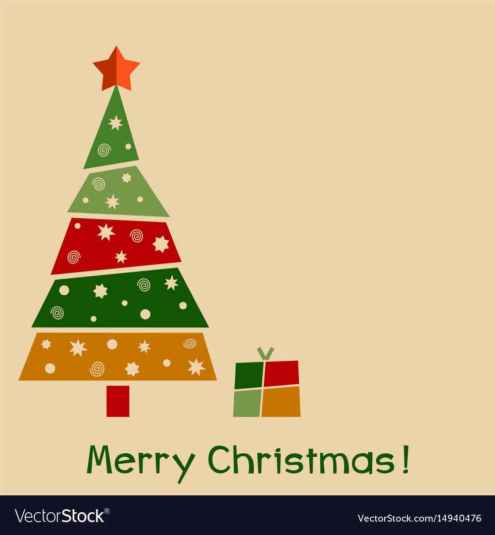 Modern creative christmas greeting card design Vector Image