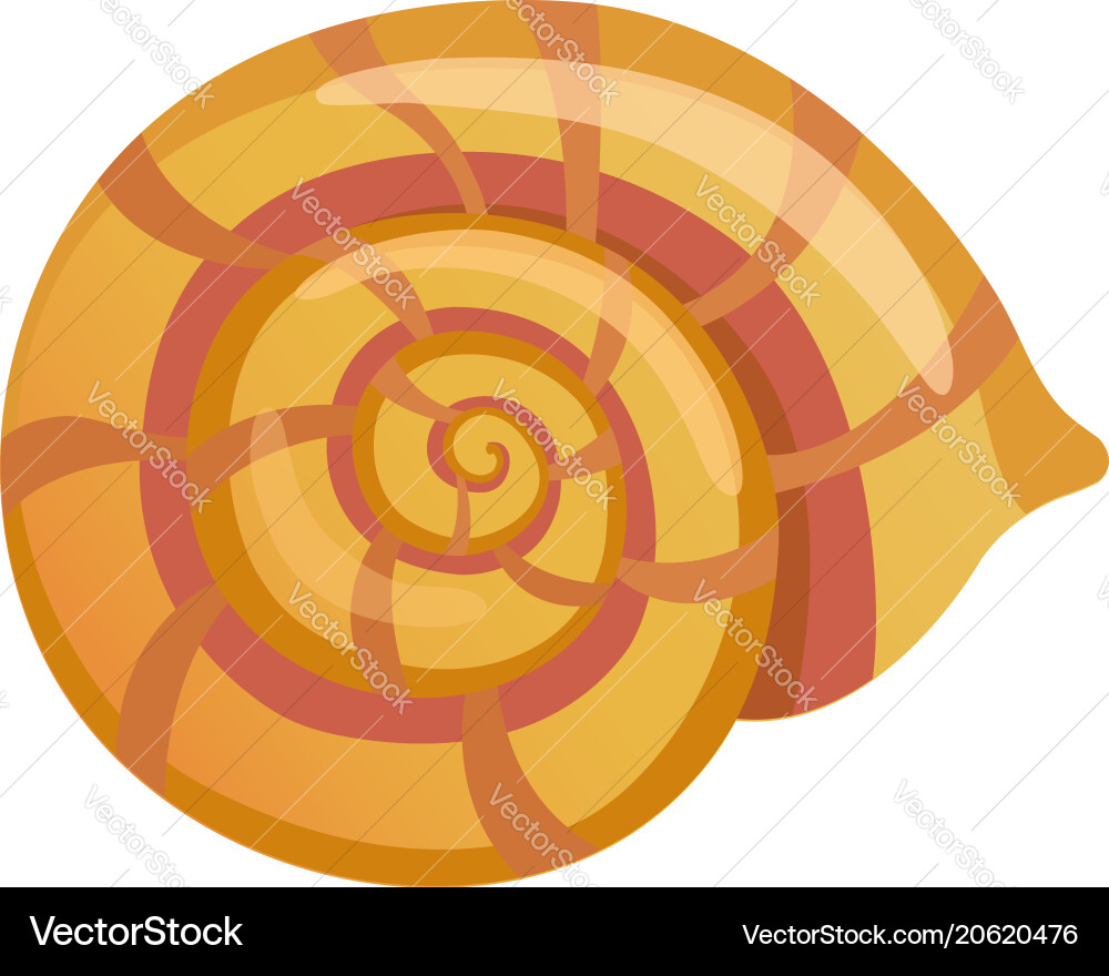 Mollusk shell icon cartoon style Royalty Free Vector Image