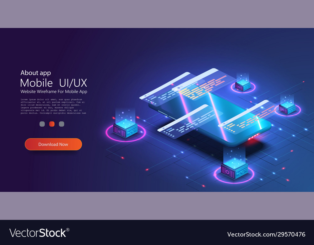 Programming and software development web page Vector Image