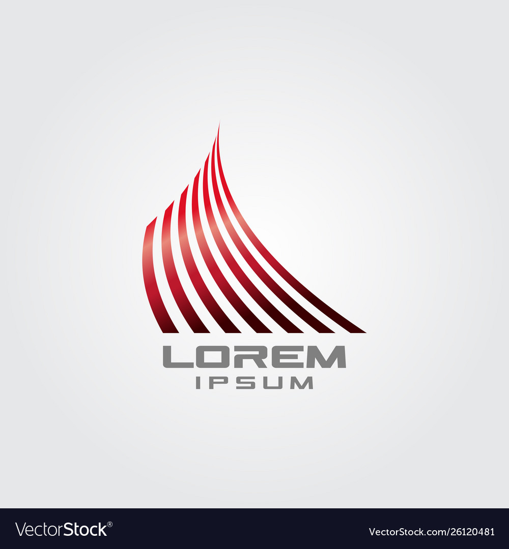 Abstract line company logo Royalty Free Vector Image
