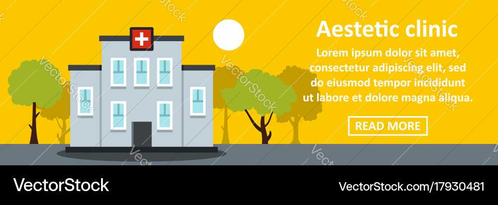 Aesthetic Clinic Banner Horizontal Concept Vector Image