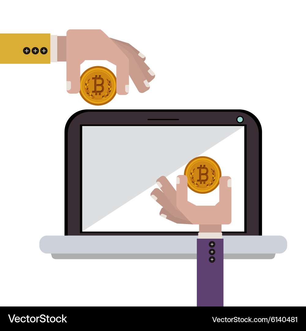 Bitcoin design Royalty Free Vector Image - VectorStock