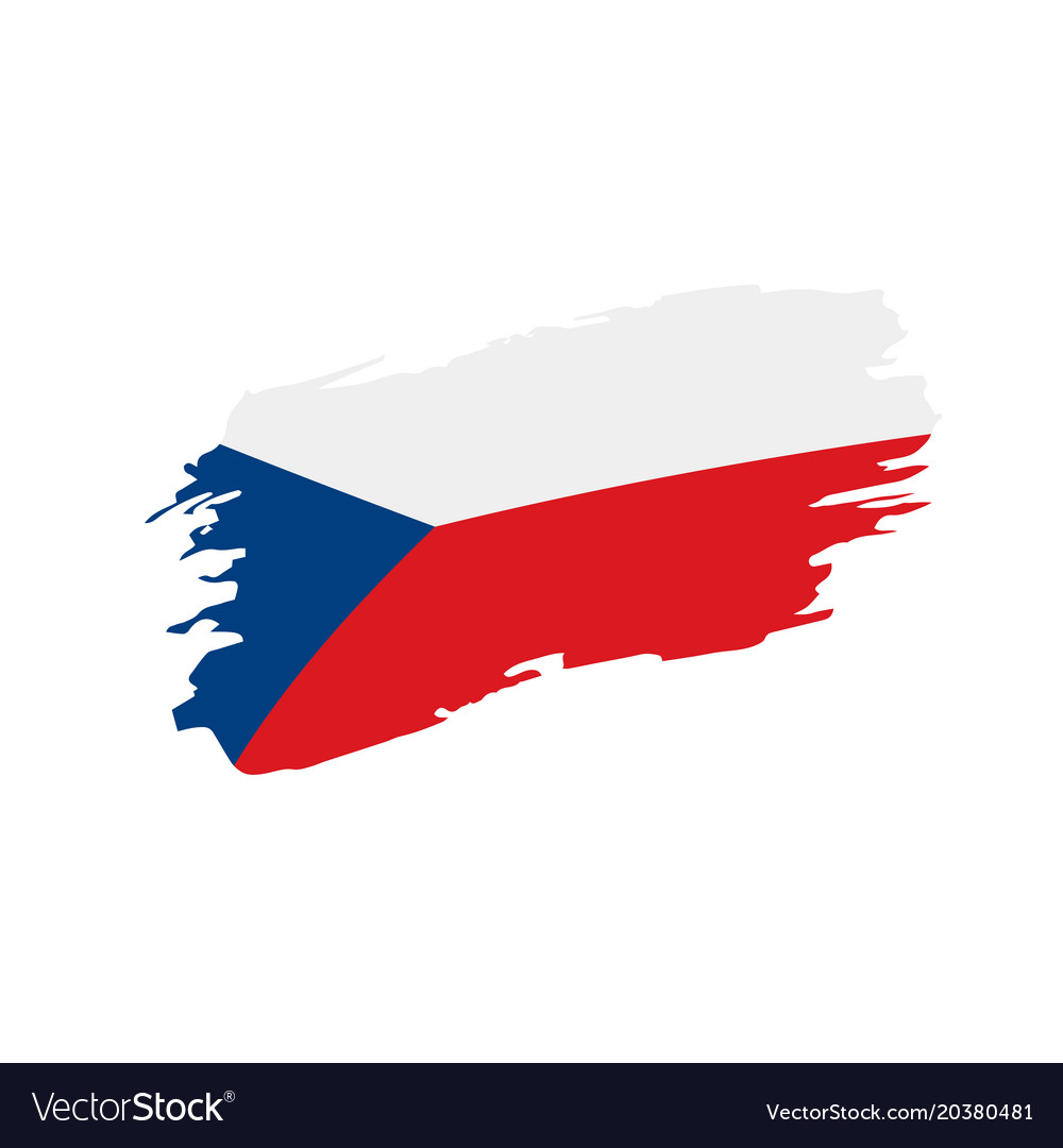 Czechia flag Royalty Free Vector Image - VectorStock