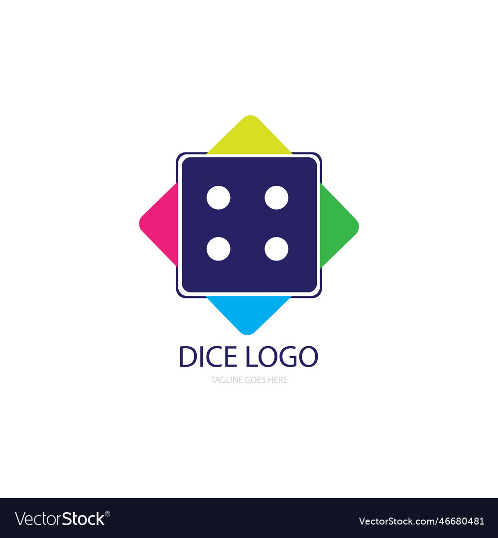 Dice logo Royalty Free Vector Image VectorStock